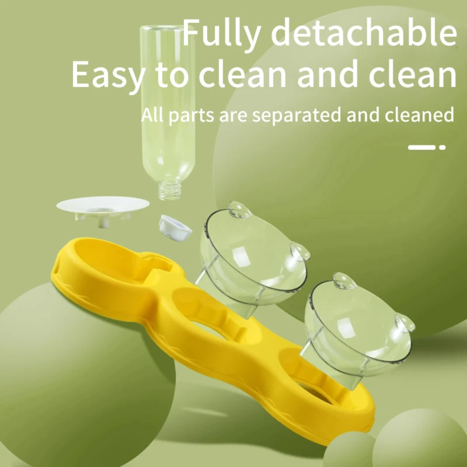 3 in 1 고양이 사료 그릇 자동 급식기 물통 애완견 고양이 사료 용기 식기 받침대