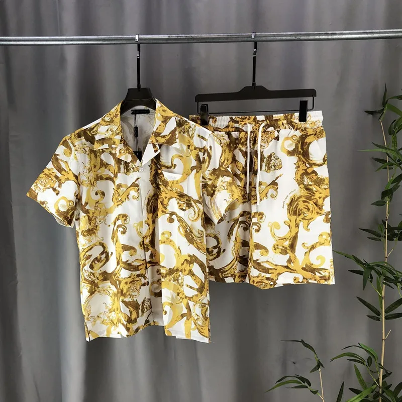 

Versatile Spring Summer VE Set ort Sve irt plus orts Front And Ba Print ex Loose Fit Youthful Trend Cotton Pol...