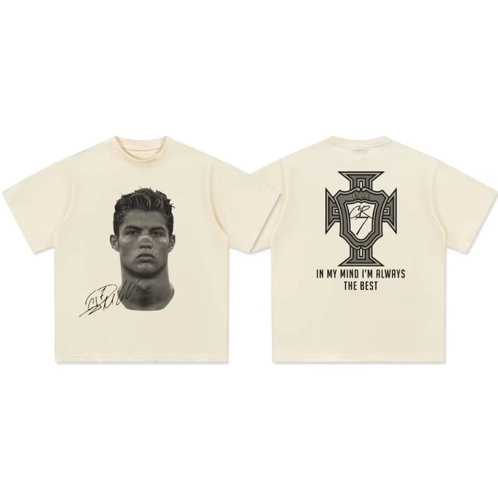 Cristiano Ronaldo Head T Shirt with Signature Trendy Graphic Tee Ronaldo CR7 Cristiano Ronaldo Shirt Ronaldo Vintage Football image 5