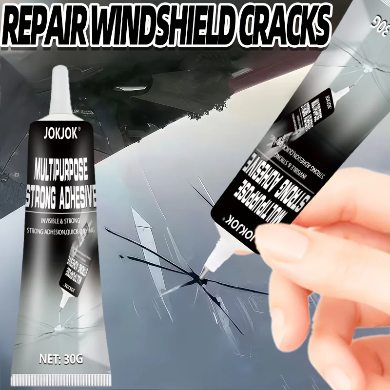 Glass Adhesive for Rearview Mirrors Windshields Phone Screens Back Covers, Safe Non-Toxic Quick Drying, Versatile Glass Glue