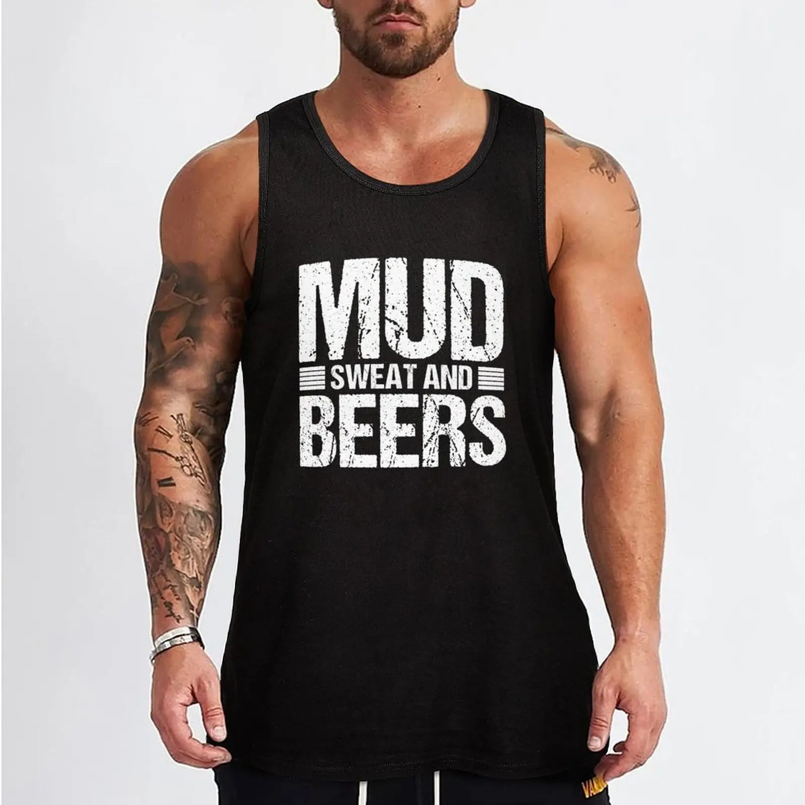 Mud Sweat And Beers Mud Racing Fans Off-road Motorsport Tank Top Fitness men clothing Man clothes for gym