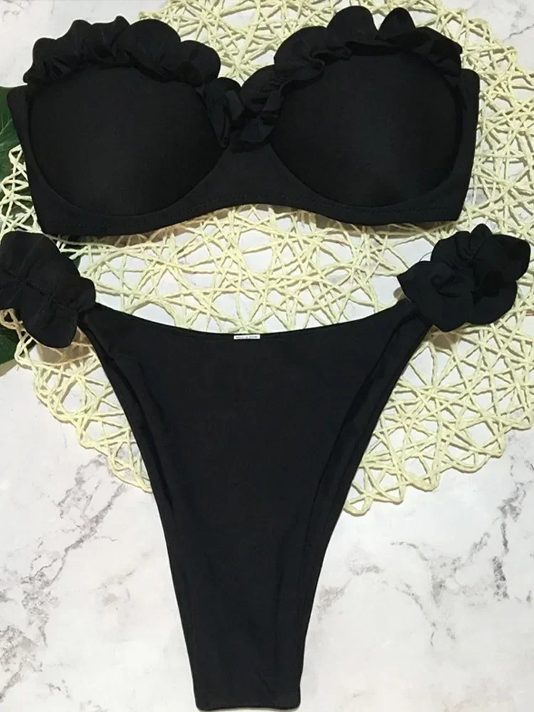 2025 ชุดว่ายน้ําฤดูร้อนใหม่ชุดบิกินี่เซ็กซี่เสือดาวบิกินี่ 2 ชิ้นชุดสตรีแยกชุดว่ายน้ําเอวสูงสไตล์ชายหาดบิกินี่