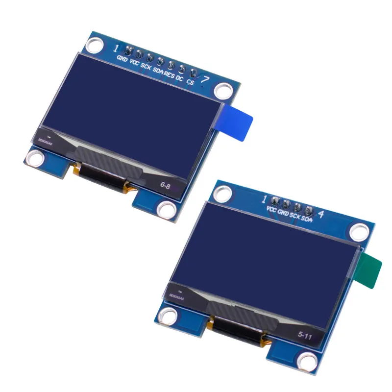 1.3-inch OLED Display Module, 12864 LCD Module, 4-Pin/7-Pin Optional, IIC Interface, SH1106, MOQ 2 Pcs