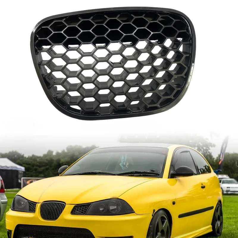 

Honeycomb Central Badgeless Grill Grille Front Bumper Upper Side Grilles Cover For Seat Ibiza Cordoba Typ 6L 2002-2009