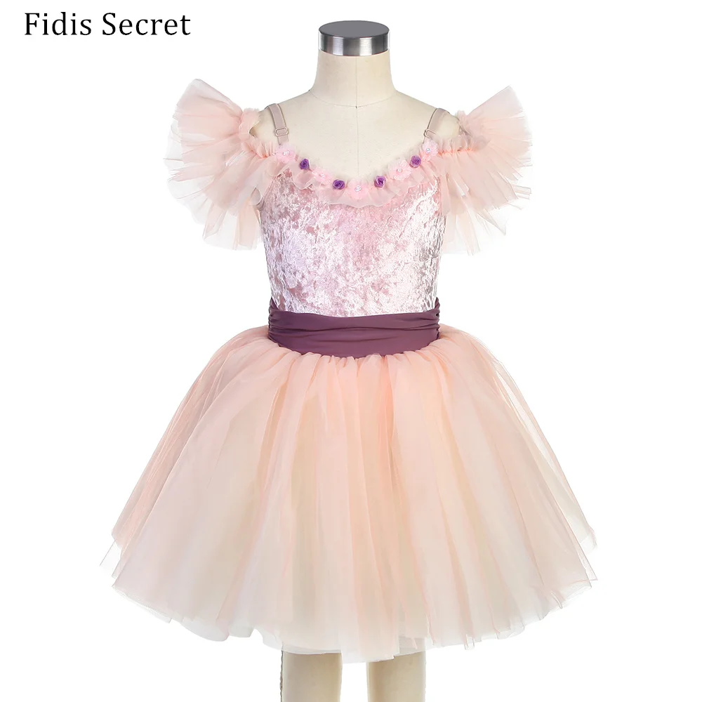 

Kids Light Pink Ballet Dancing Puffy Skirt Children Concert Competition Romantic Tutu Costumes Girls Birthday/Party/Chorus Dress