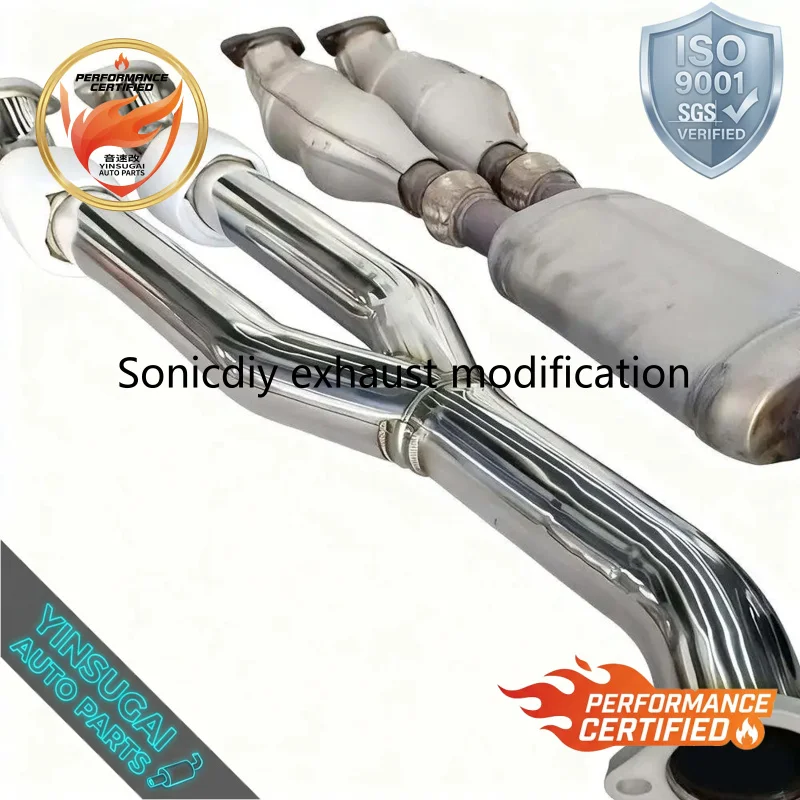 SS304 Y-Pipe Downpipe for Nissan GT-R R35 High Flow Performance Tuning Direct Fit Exhaust Section Upgrade