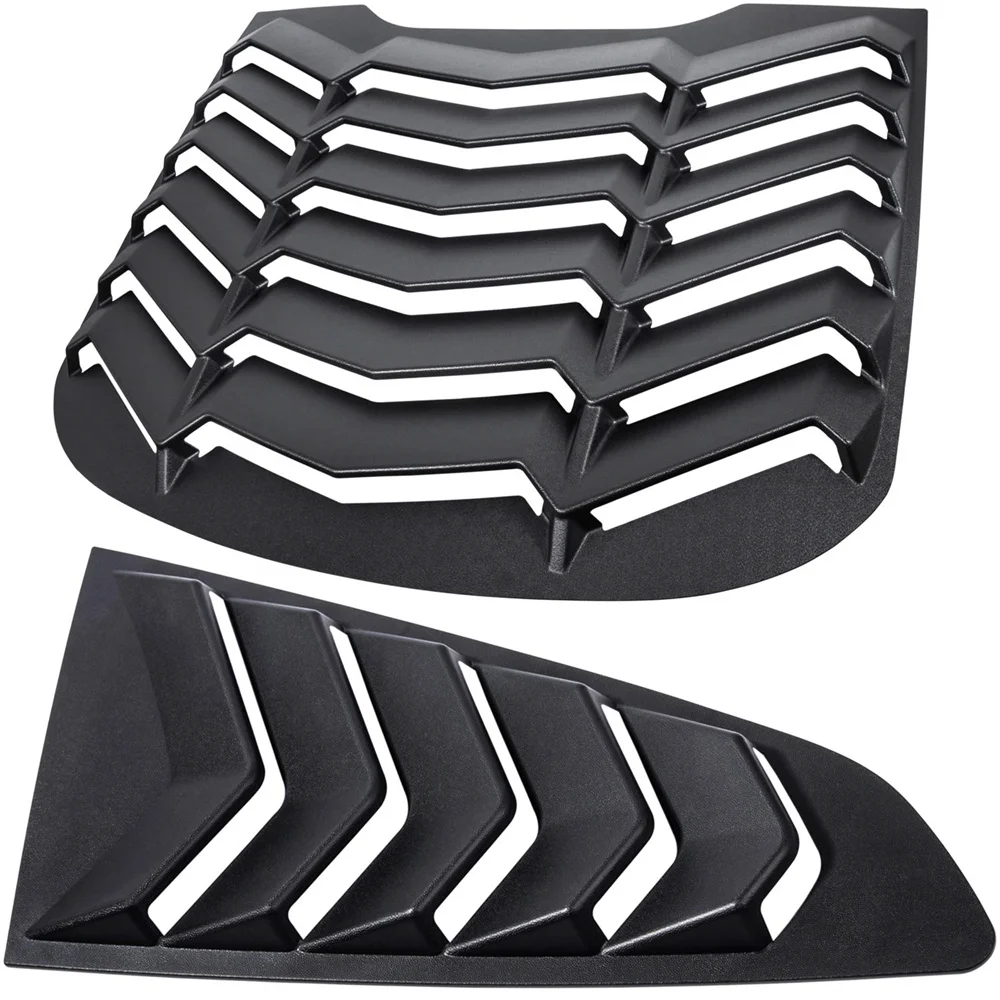 Hintere Seiten fenster lamellen für Ford Mustang 2015-2017 Windschutz scheibe Sonnenschutz abdeckung Entlüftung GT Lambo-Stil Custom Fit Allwetter abs – Detail 3