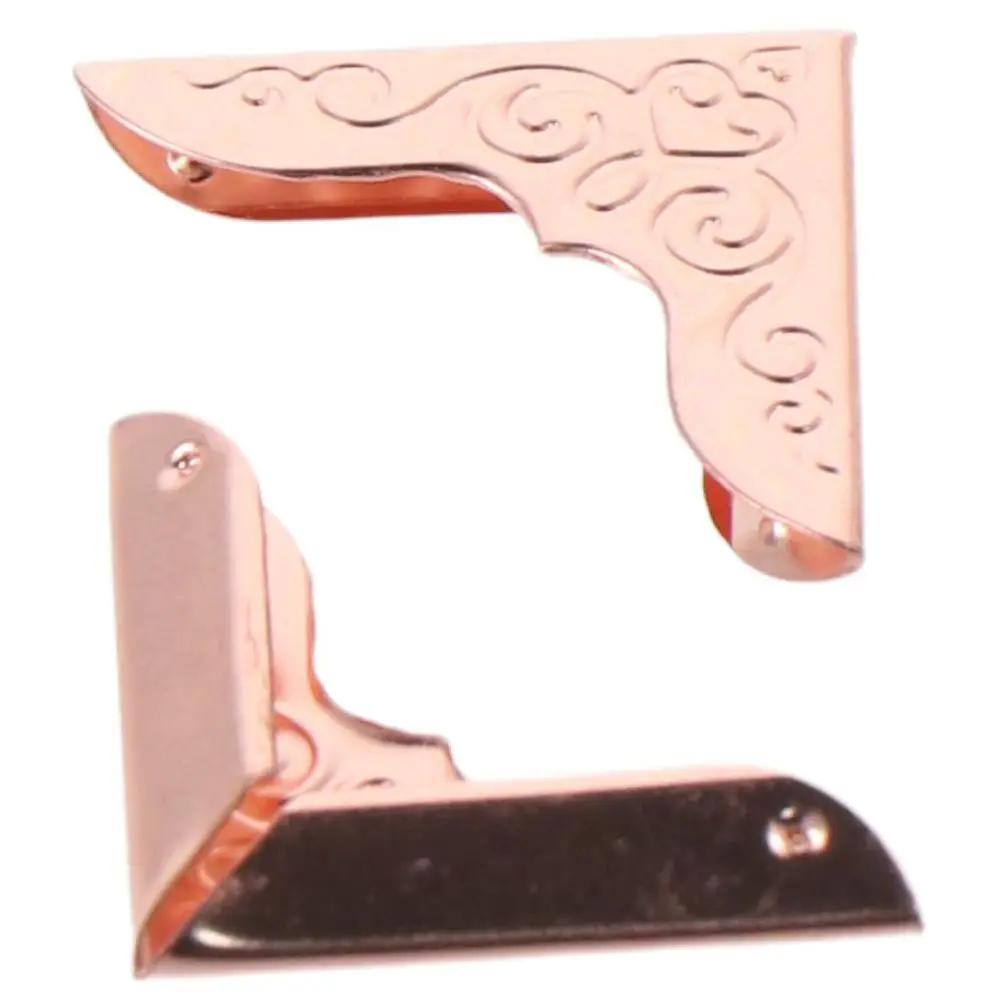 

80pcs Iron Book Corners Triangle Side Length 23mm Book Corner Protector 4 Colors Inner Space 1mm Vintage Iron Corner Protector