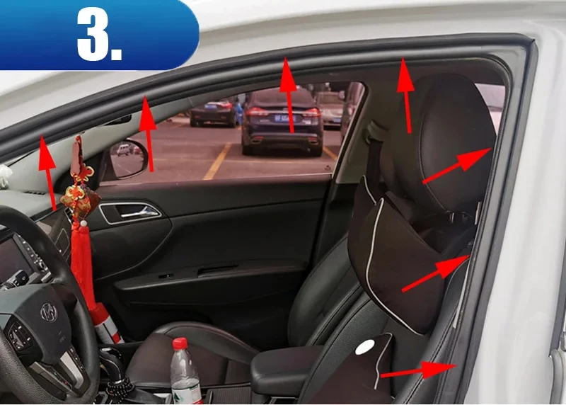 Auto Tür Doppel Dichtung Streifen Auto Schutz Dichtung Streifen Auto Gummi Dichtung für Auto L-typ Noise Dichtung Streifen schalldämmung – Detail 6