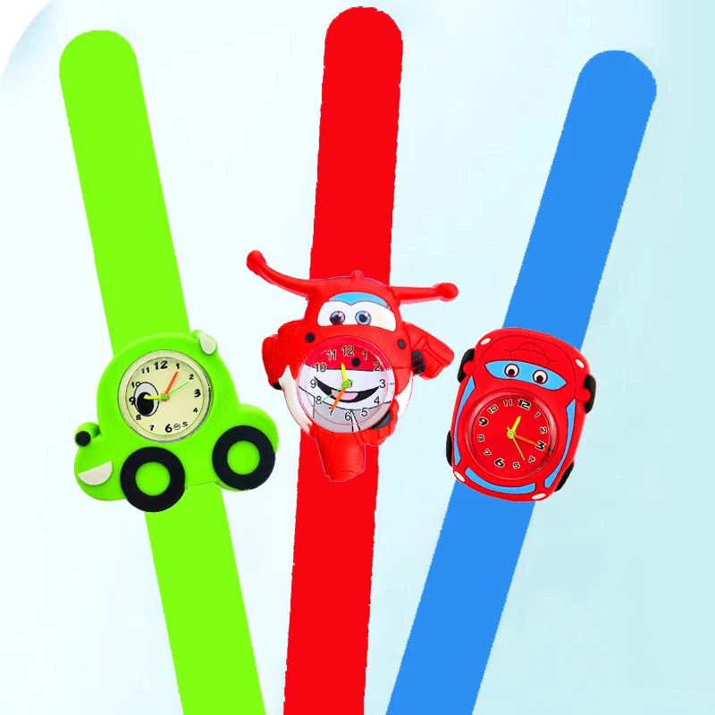 Creative Cartoon Astronaut Rocket Children's Toy Watch Suitable for Boys and Girls To Wear Bracelets 3D Car Kids Watch Clock