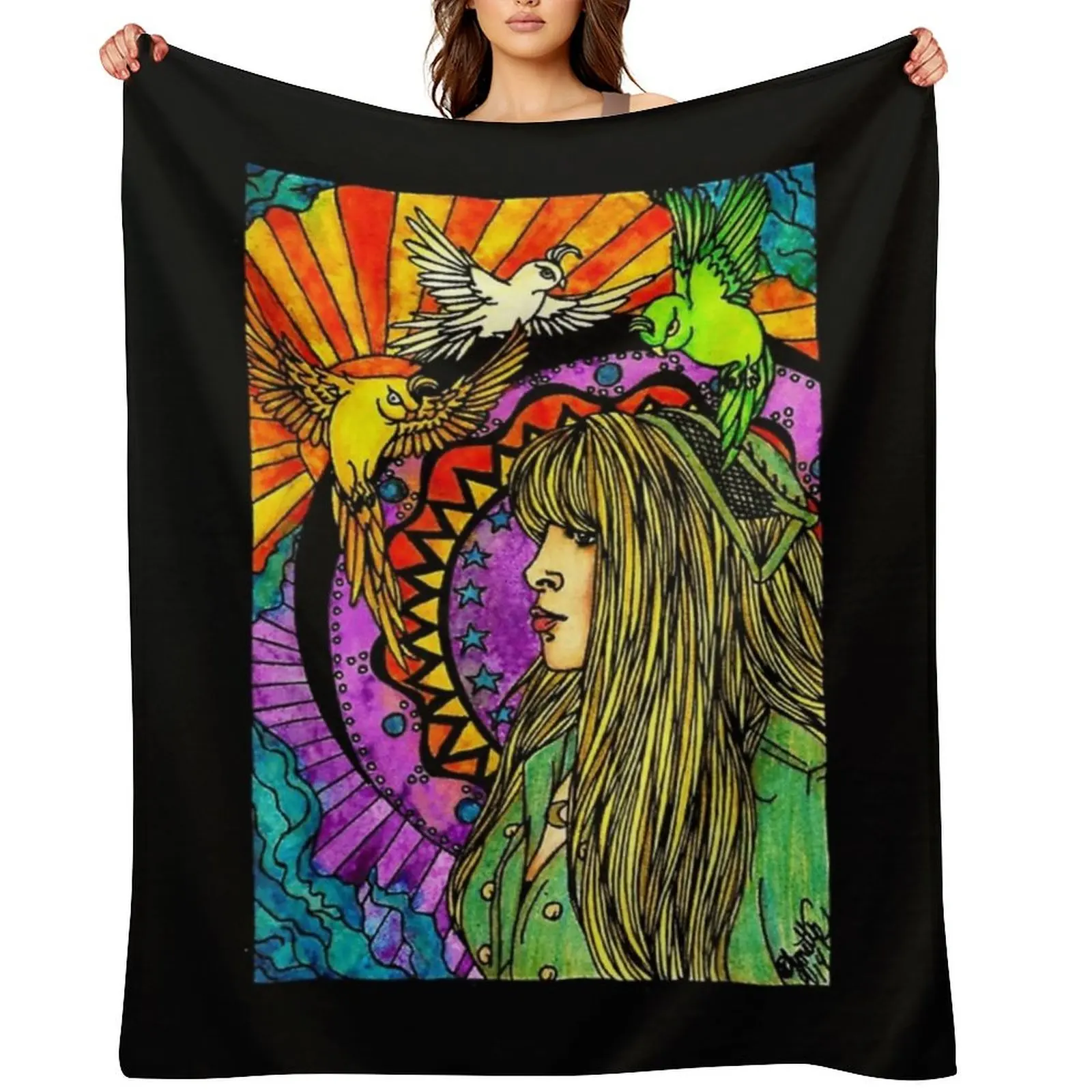 

Stevie Nicks Vintage Throw Blanket Luxury Thicken Soft Plush Plaid Winter beds Vintage Blankets