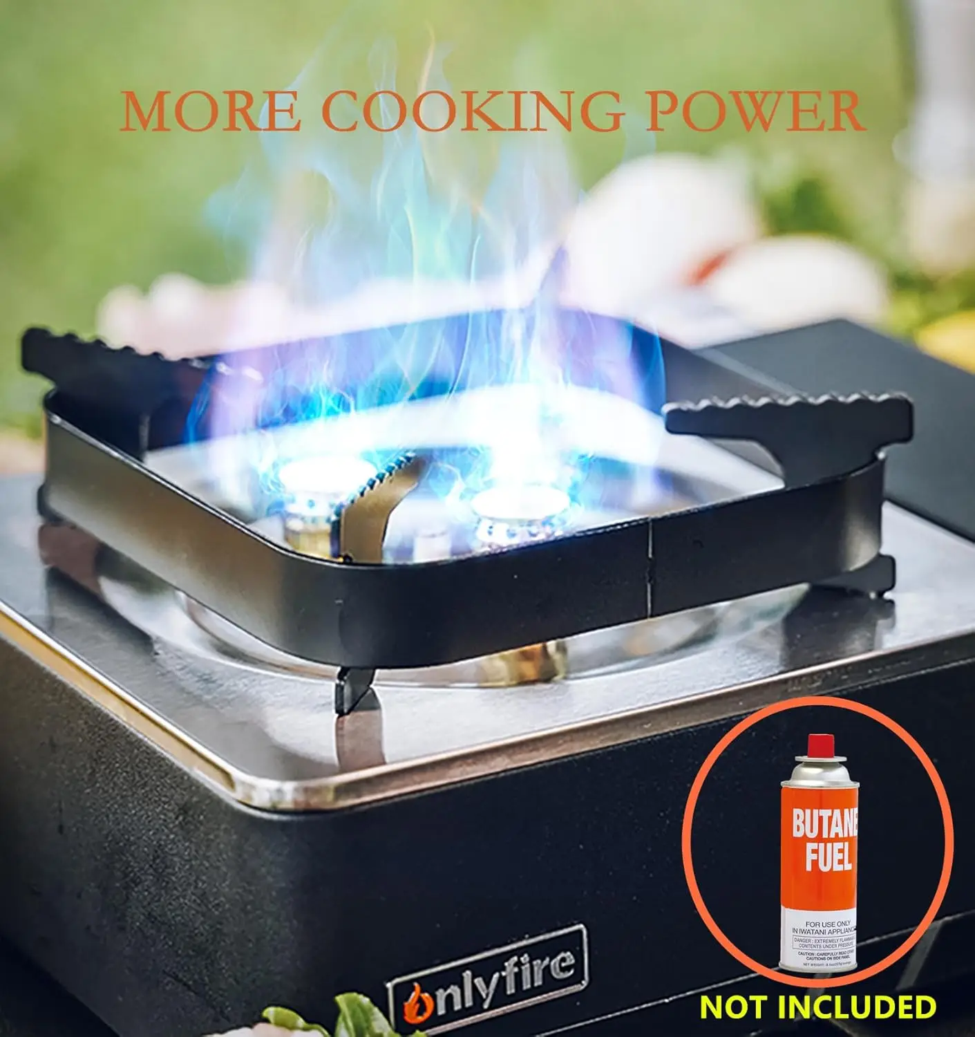 Portable Butane Stove with Case, Precise Heat Control for Camping, Hiking, RV & Emergency Use - GS336CIb