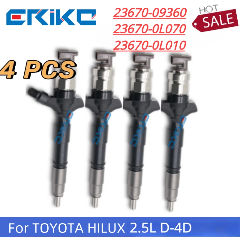 

For DENSO 4PCS Injector 23670-09360 Injection Diesel 2367009360 For TOYOTA HILUX HIACE V2.5 D4D ORLTL 095000-7761