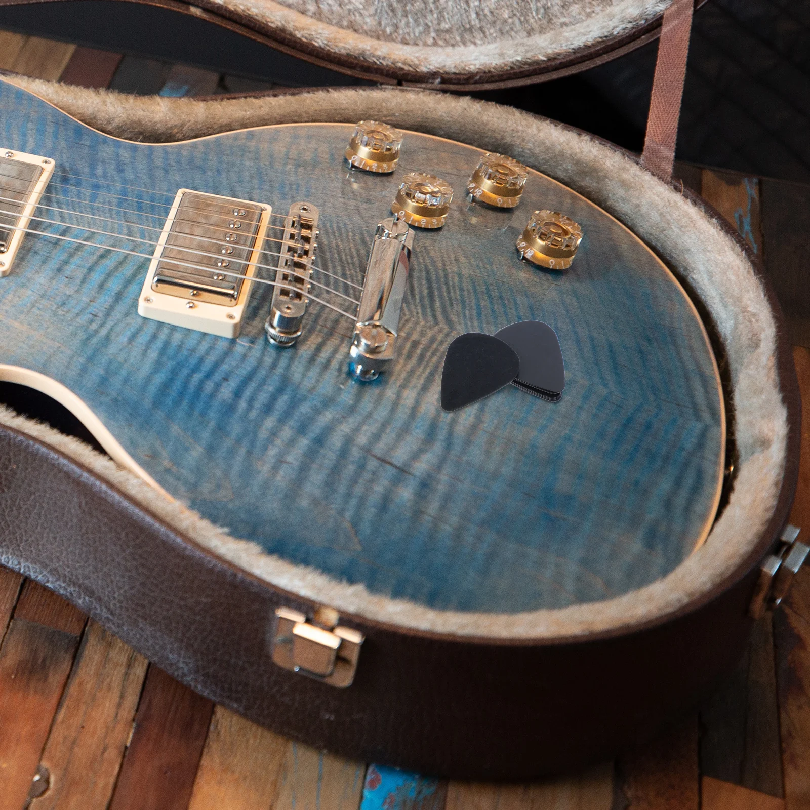 

10pcs Guitar Picks 0.5Mm Black Thin Plectrums For Acoustic Electric Bass Guitars Medium Gauge Lightweight Durable Picks