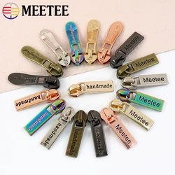 5# Handmade Zipper Sliders Pulls for Nylon ZippersTapes Garment Zips Heads Bag Purse Repair Kits DIY Sewing Accessories