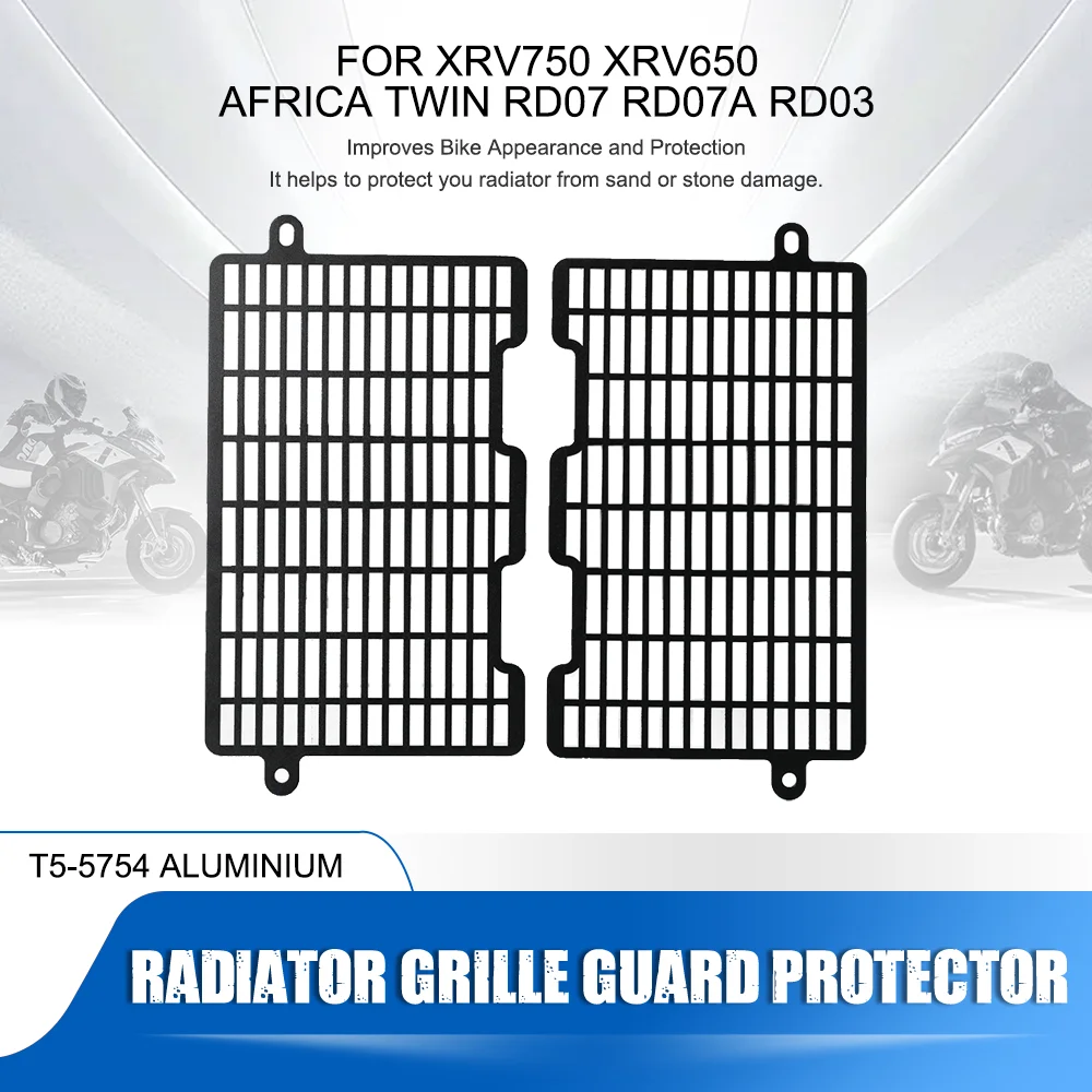 

XRV750 XRV650 Motorcycle Radiator Cover Grille Guard Water Tank Protector For Honda XRV 750 650 Africa Twin RD07 RD07A RD03
