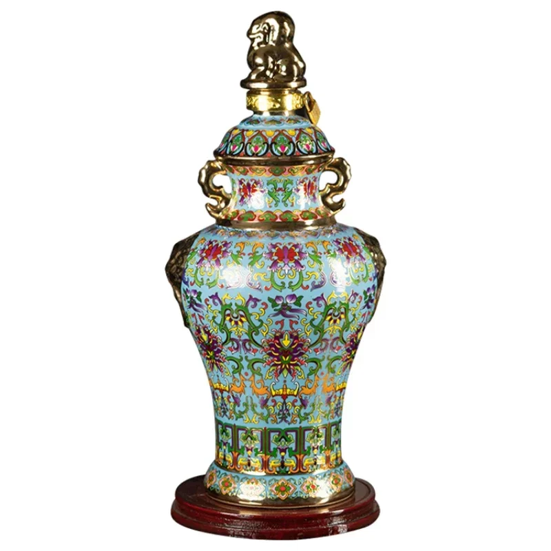 Enamel colored high-end ceramic empty wine bottle, 5-pound wine jar