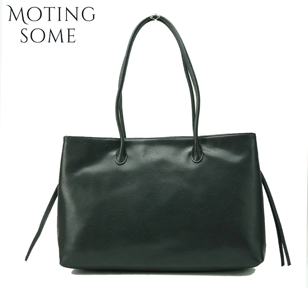 MOTINGSOME Oversized 40cm Big Tote for Women Luxury Genuine Leather Handbag Multiple Layers Shoulder Totes Roomy Daily Purse New