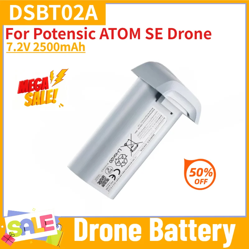 DSBT02A Battery 7.2V 2500mAh for Potensic ATOM SE Drone High Capacity Replacement Battery