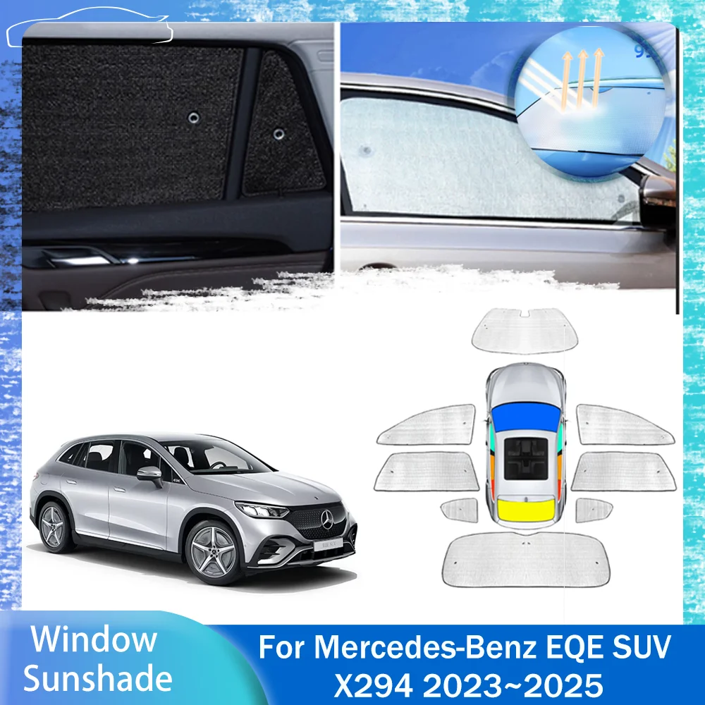 

For Mercedes-Benz EQE SUV X294 2023~2025 2024 Skylight Sunshade Side Window Windshield Sun Shade Protector Parasol Accessories