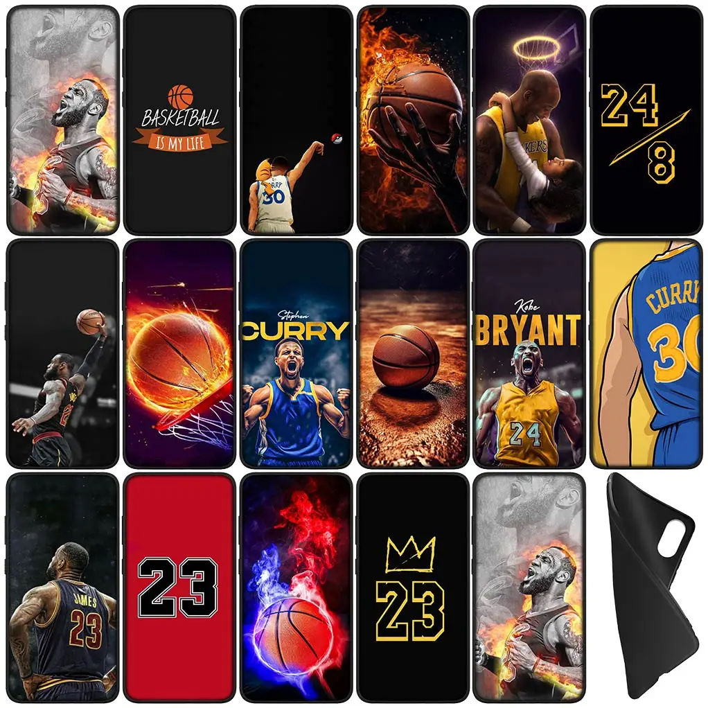 Чехол Basketball Sports No 23 24 30 из ТПУ для Samsung Galaxy S22 S21 S20 Fe Ultra S8 Plus + S7 Edge M15, чехол для телефона, гибкий корпус