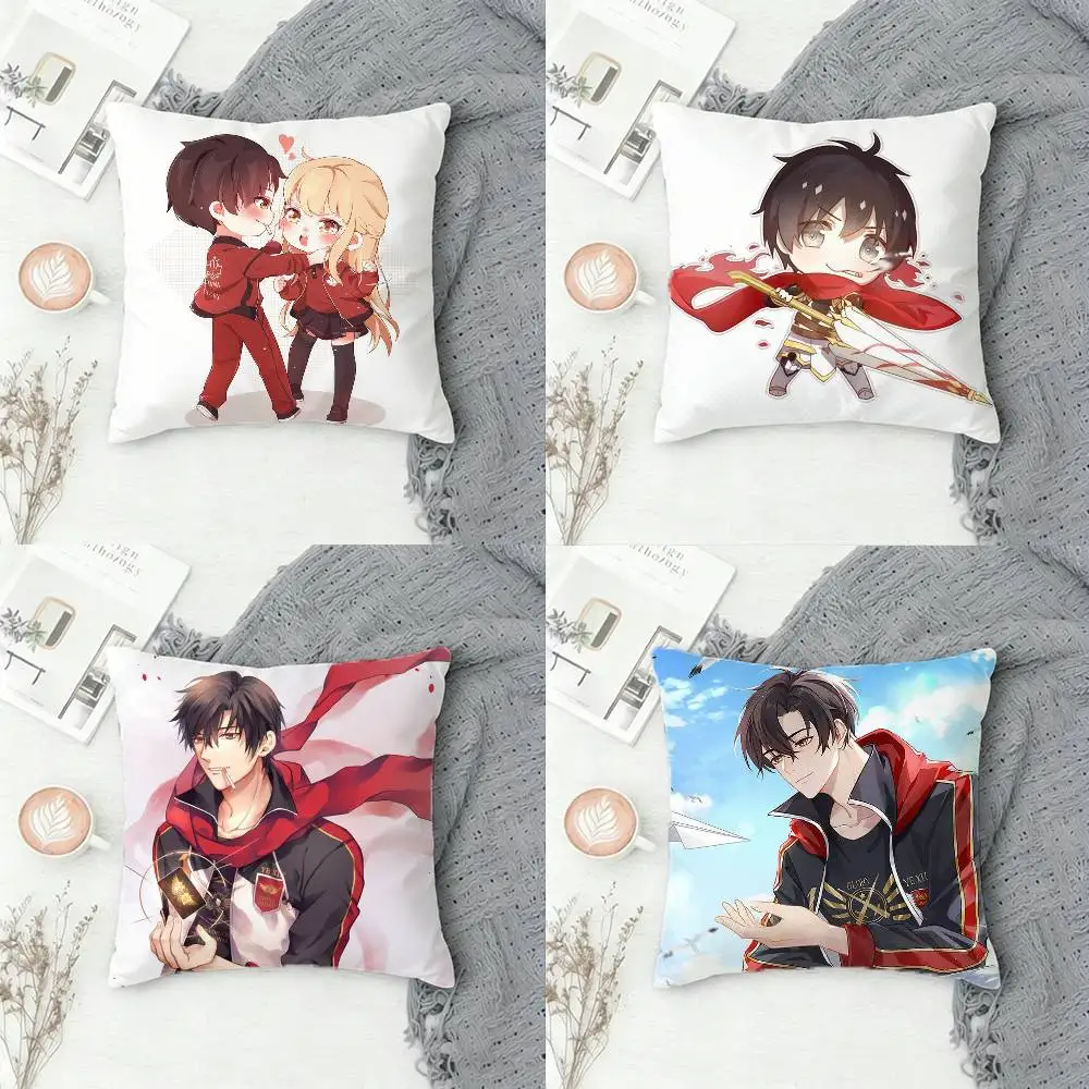 

T-The King's Avatar anime Double-sided Printed Square Pillow Cover Decorative Cushion Cover for Sofa Bedroom Bedside