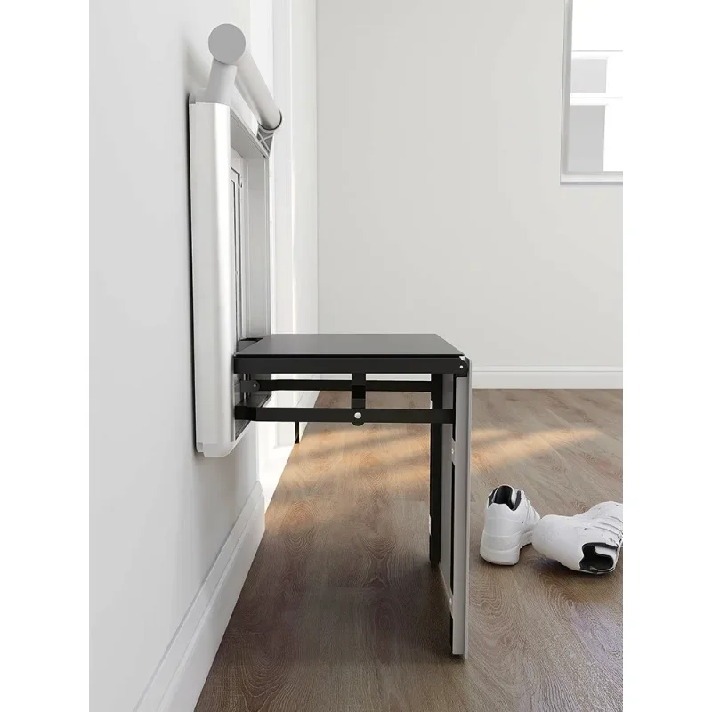 The first point is suitable for aging, folding shoe changing stool, wall-mounted invisible entry door shoe stool with armrests