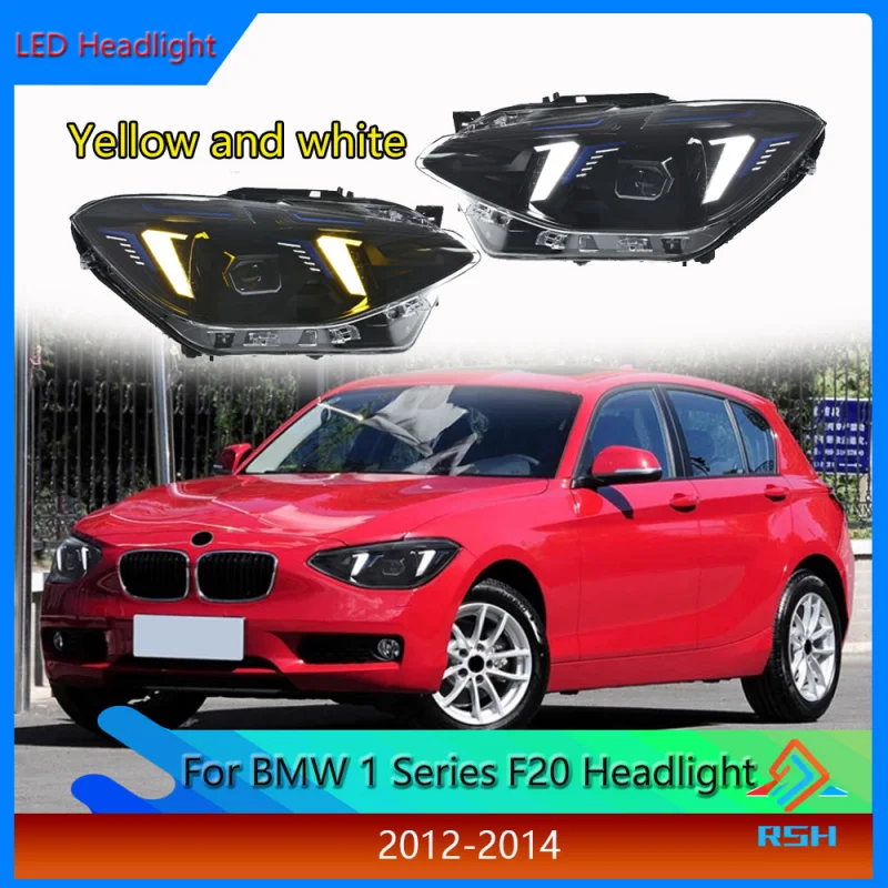 

Head Light For BMW 1 Series F20 Headlight Assembly 2012-2014 Modified Fang Style LED DRL Steering Lens Front Lamp Accessories