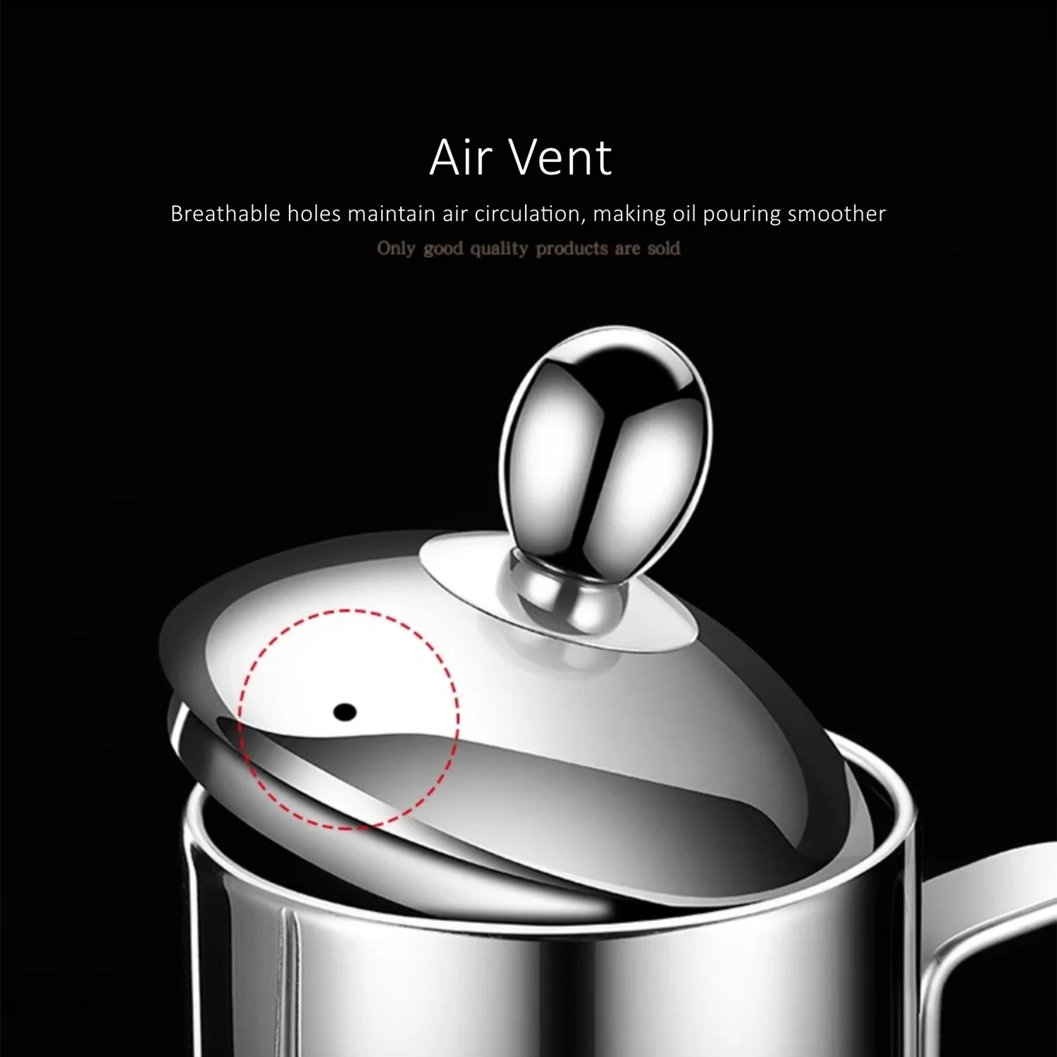 Hervidor  aceite  cocina  acero inoxidable 304 puro ultragrueso, engrasador  certificación LFGB, lata  aceite con boqu