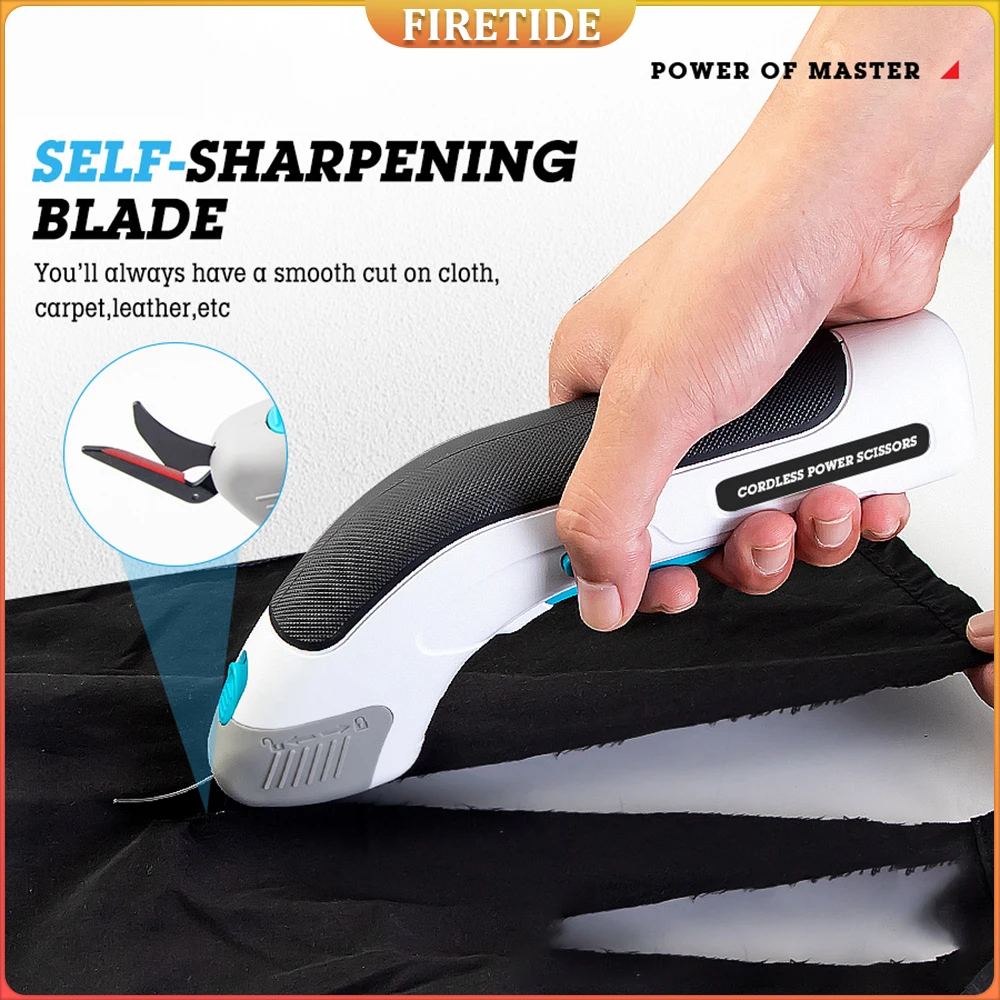 

Cordless Electric Tailor Scissors USB Charging Mini Cardboard Cutter Powerful Shears Tool Leather, Fabric Cloth Cutting Tool
