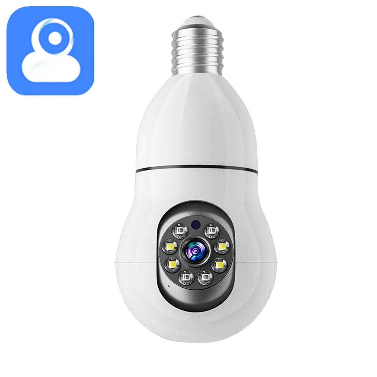 3MP 1296P YILOT APP E27 Lamp Head Holder Wireless PTZ IP Dome Camera Full Color Night Vision Home Security CCTV Baby Monitor