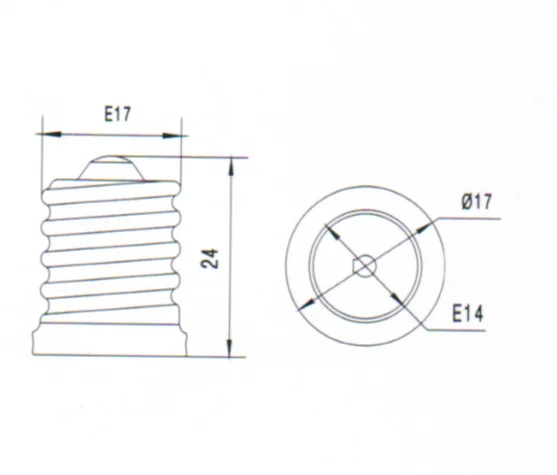 Adaptador de enchufe de luz E17 a E14, soporte de Base de lámpara, convertidor, accesorio de iluminación, cerámica PBT, retardante de llama