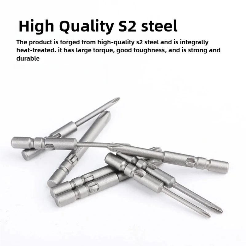 10PCS 40mm Harden Precision Phillips Screwdriver Bits 800 4mm Round Shank Cross Electric Screw Driver Bit PH00 PH0 PH1 PH2 Tools