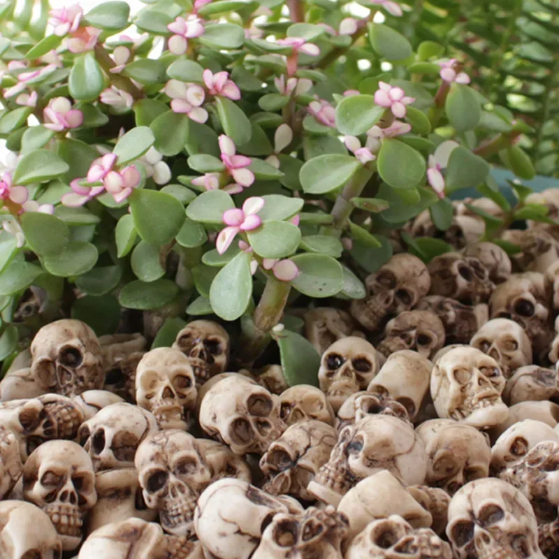 20PCS Creative Miniature Skull,Cool Miniature Skull for Garden Bonsai Decoration,Resin Crafts,Mini Skull Potted Plant Decor