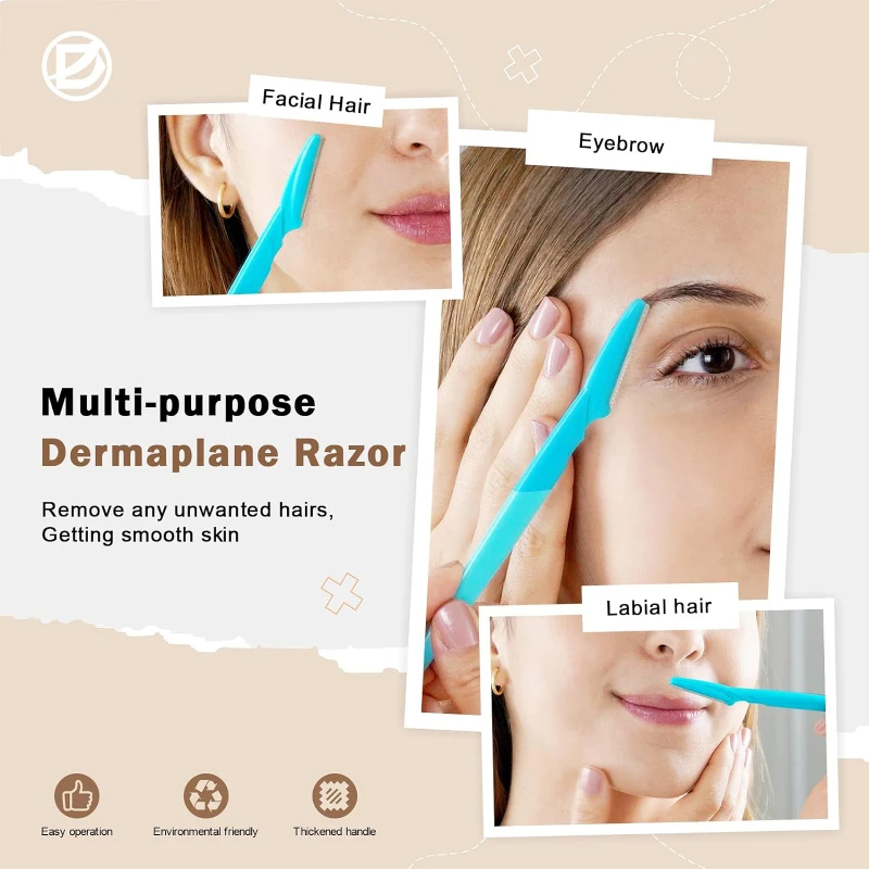 40 pçs sobrancelha trimmer maquiagem ferramentas de beleza seguro olho sobrancelha navalha corpo rosto depilação lâminas de barbear mulher sobrancelhas moldar faca