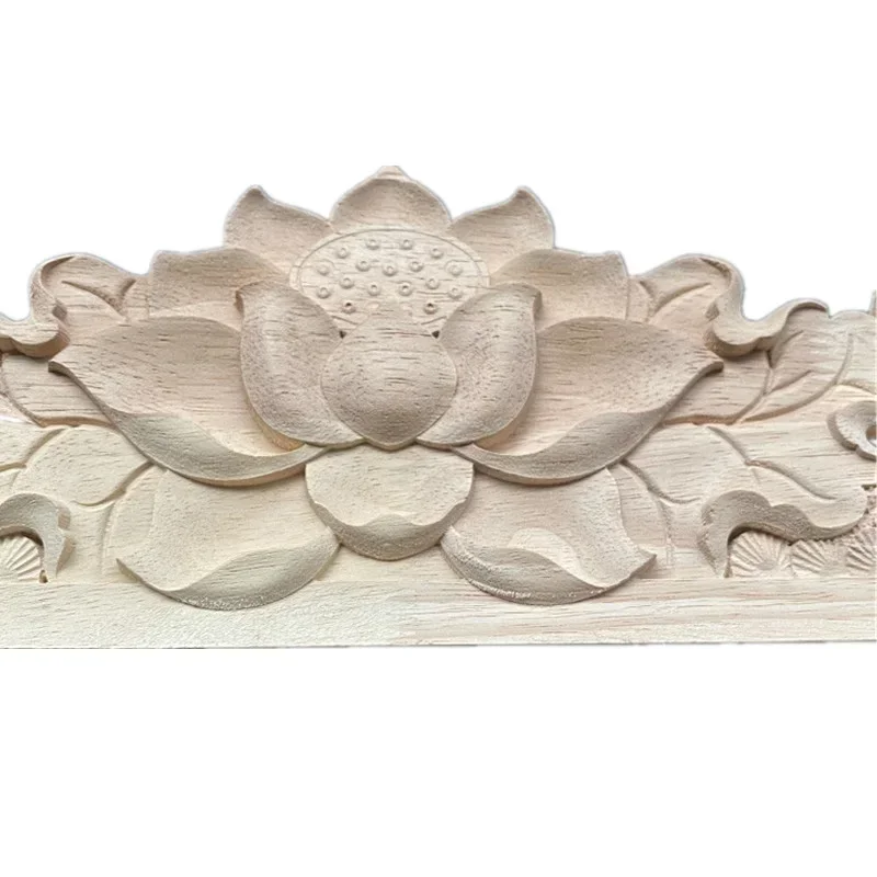 40-50cm European Decoration Retro Wood Applique Onlay Decal Wooden Ornamental European Decoration Retro Antique Cabinet Corner
