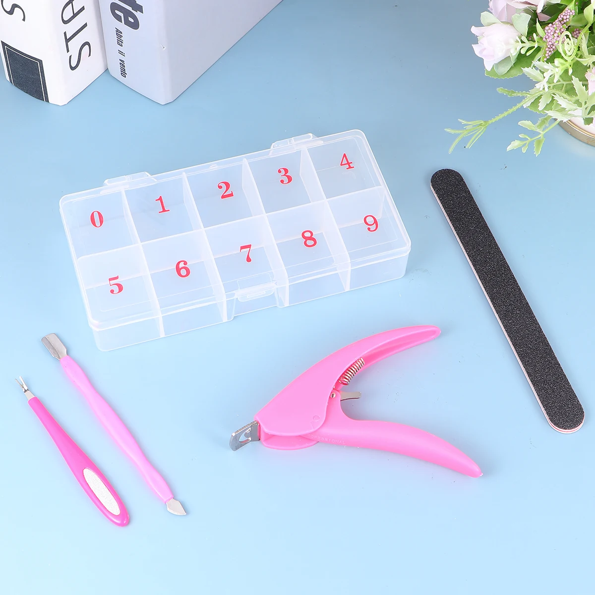 

Manicure Tools Transparent Fake Nails Simple Durable Useful Manicure Fake Nails Tools for Home (500pcs Fake Nails)