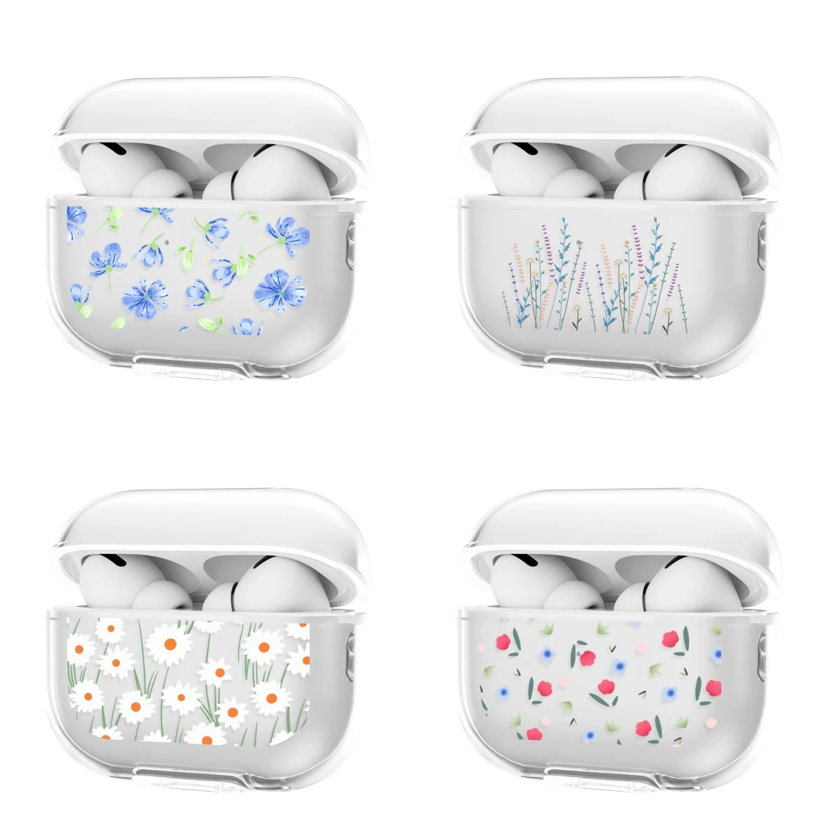 

Soft TPU Wireless Bluetooth Case For AirPods Pro 2 Earphone Cover For AirPods1/2 AirPods3 AirPods Pro Flower Love Heart Shell