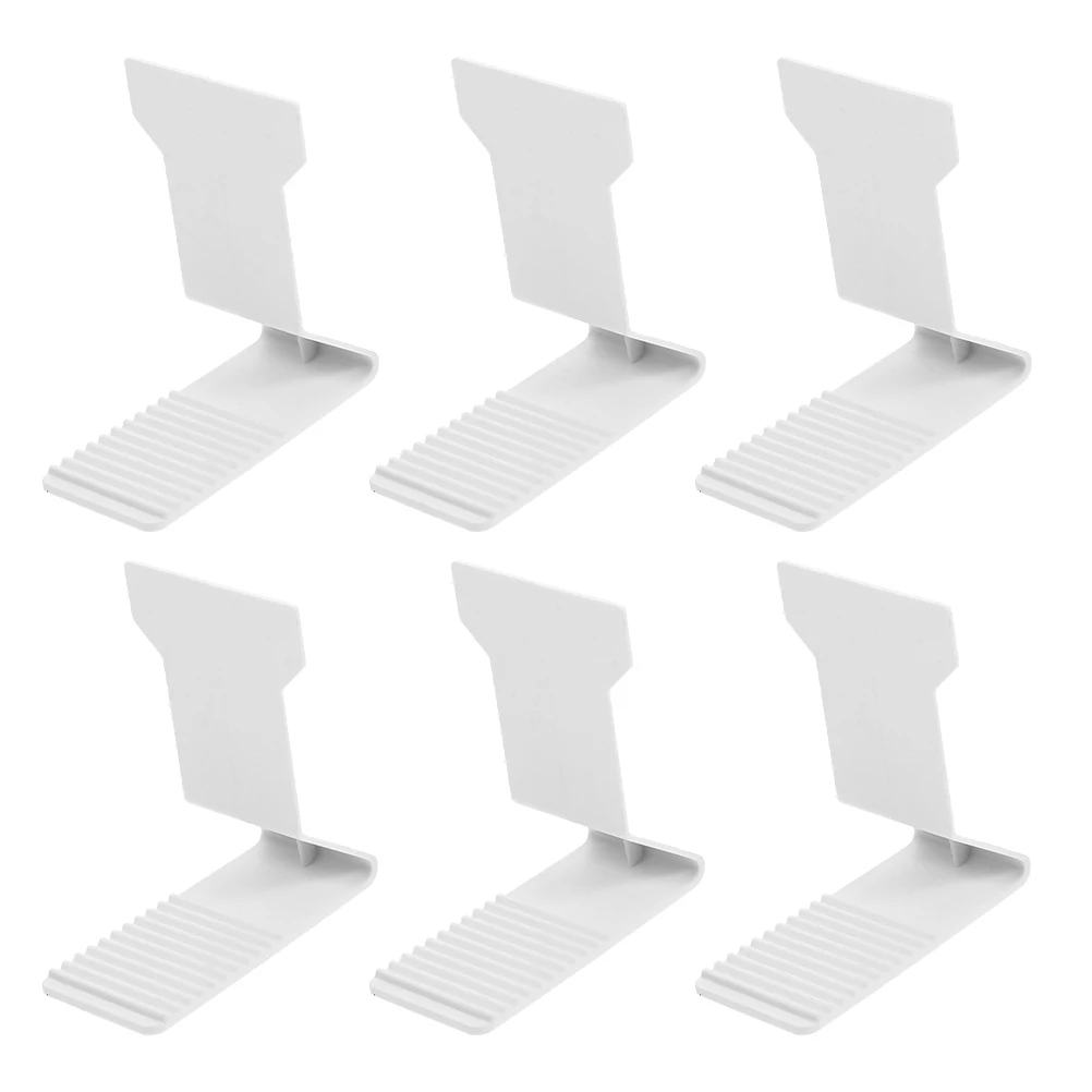 

6pcs Anti-tip Brackets for Bagged Food Display Plastic Magnetic Stand Greeting Card Holder Store Organizer Rack