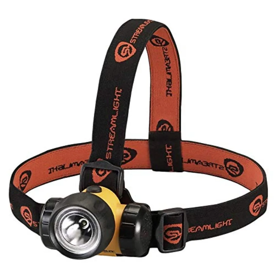 61200 3AA HAZ-LO 270-Lumen 5600-Candela Class I Div 1 Intrinsically Safe LED Hard Hat Headlamp Includes Elastic and Rubber Stra