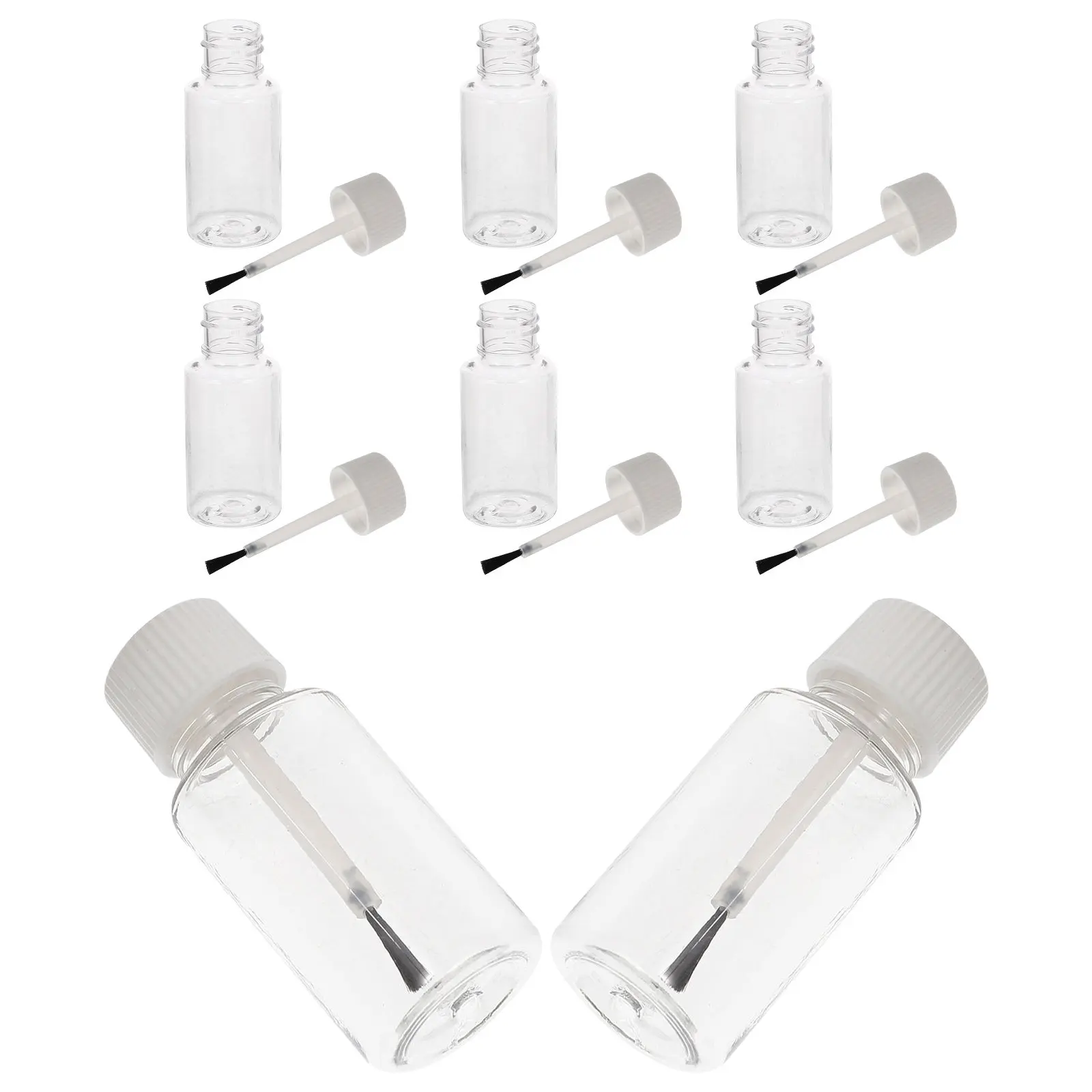 8Pcs Empty Nail Polish Bottles Small Refillable Brush Design Leak Proof Lightweight Manicure Bottles Essential Oil Storage view 5