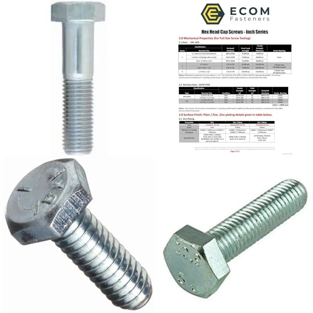 

Винты с шестигранной головкой с цинковым покрытием, класс 8,8, M20-2,50 x 170 мм, упаковка из 10 шт., грубая резьба, частичная резьба, длина резьбы 2,25, длина Lon