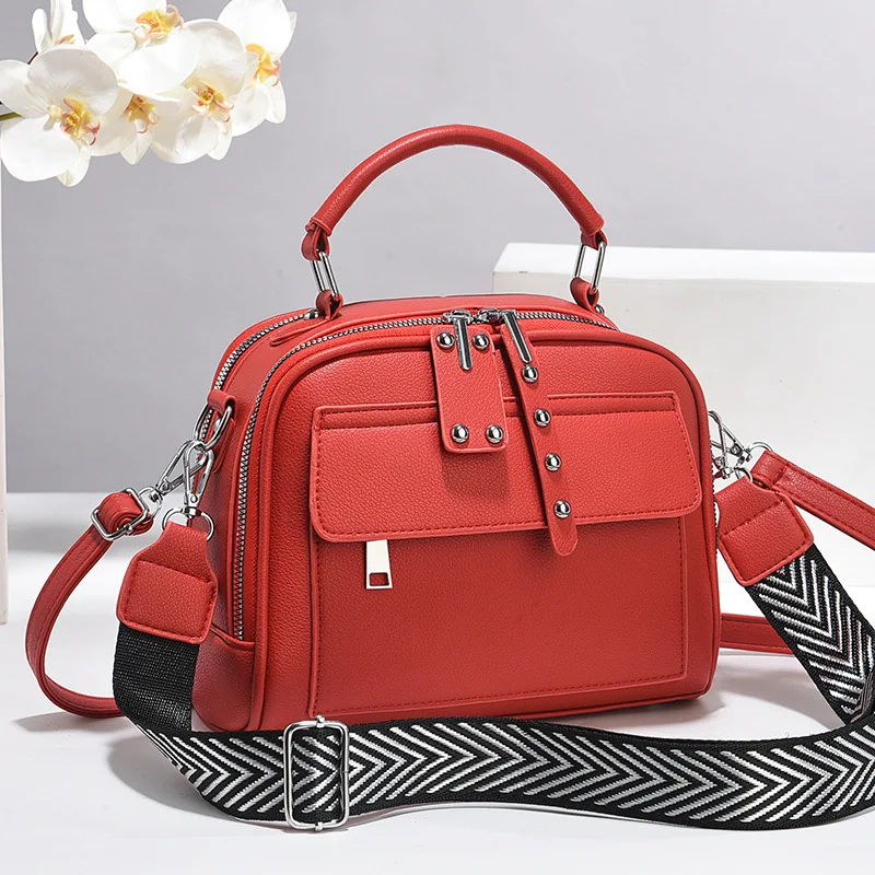 

New Casual Fashion Shopper Bags for Women Retro One-shoulder Cross-body Bag Versatile Ladies High Quality PU Leather Handbag