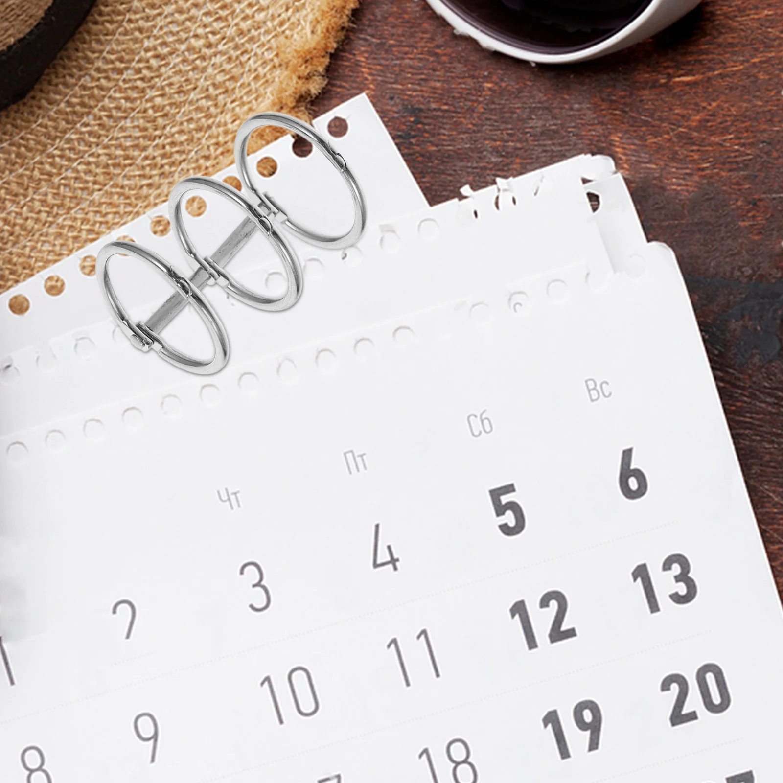 

10pcs 3-Ring Iron Binder Rings Binding Clips For Loose Leaf Calendar Notebook Diy Scrapbook Organizers Binding Ring Accessories