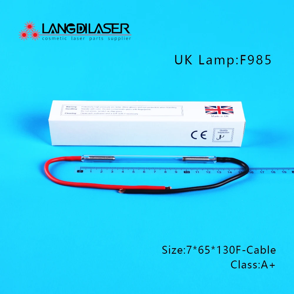 UK IPL Lamp Code F985-xxxx / Lamp Size 7x65x130F / Outer Diameter 7mm / Arc Length 65mm / Body Length130mm / Warranty 1 Millions