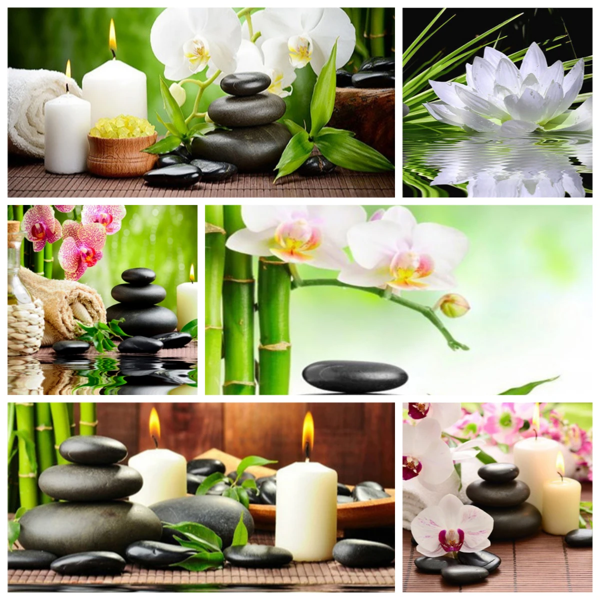 

50X70CM Adult 1000PCS Paper Jigsaw Puzzle Orchid stone candle Stress Relief Entertainment Children Toy