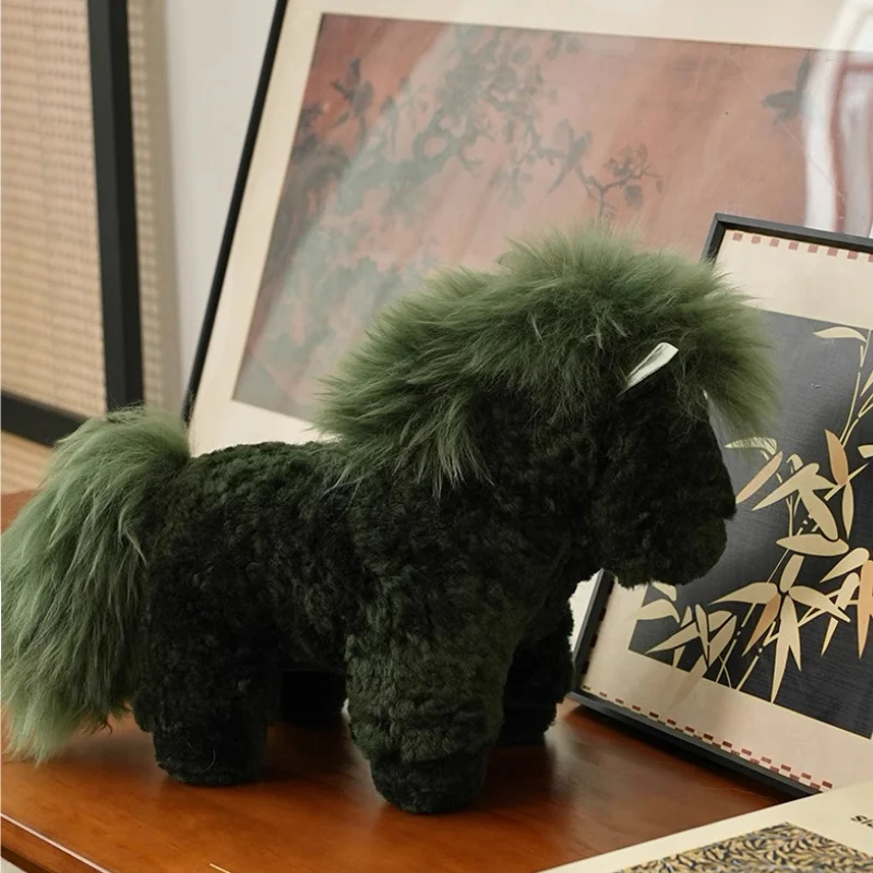Horse Shape Pillows Dark Green Cushion Luxury Retro New Year Cushions Decorative Pillow For Sofa Chair Bedding Home Decoration