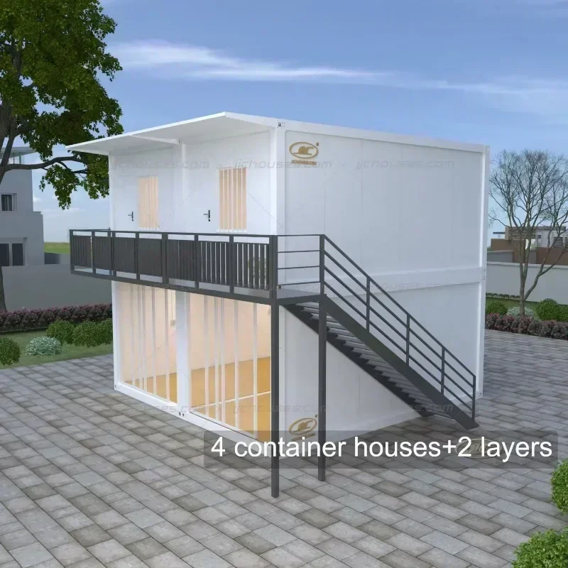 Customized Containers House 3 in Rooms Tiny Container Livable House with Bathroom Flat Pack Container House