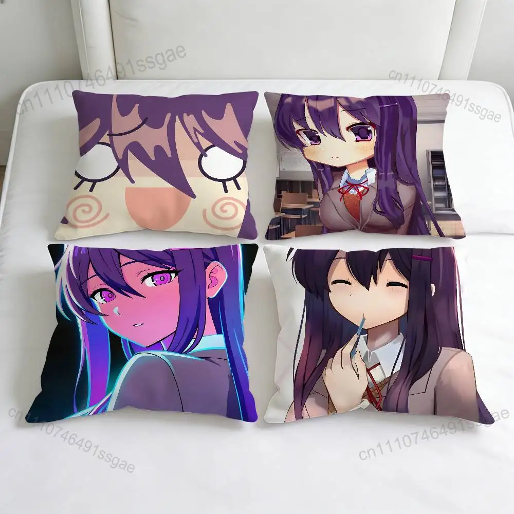 

Anime Girl Y-Yuri PinS Square Pillow Cover Decorative Throw Pillow Case for Sofa Couch Bed Home Car Living Room Decoration