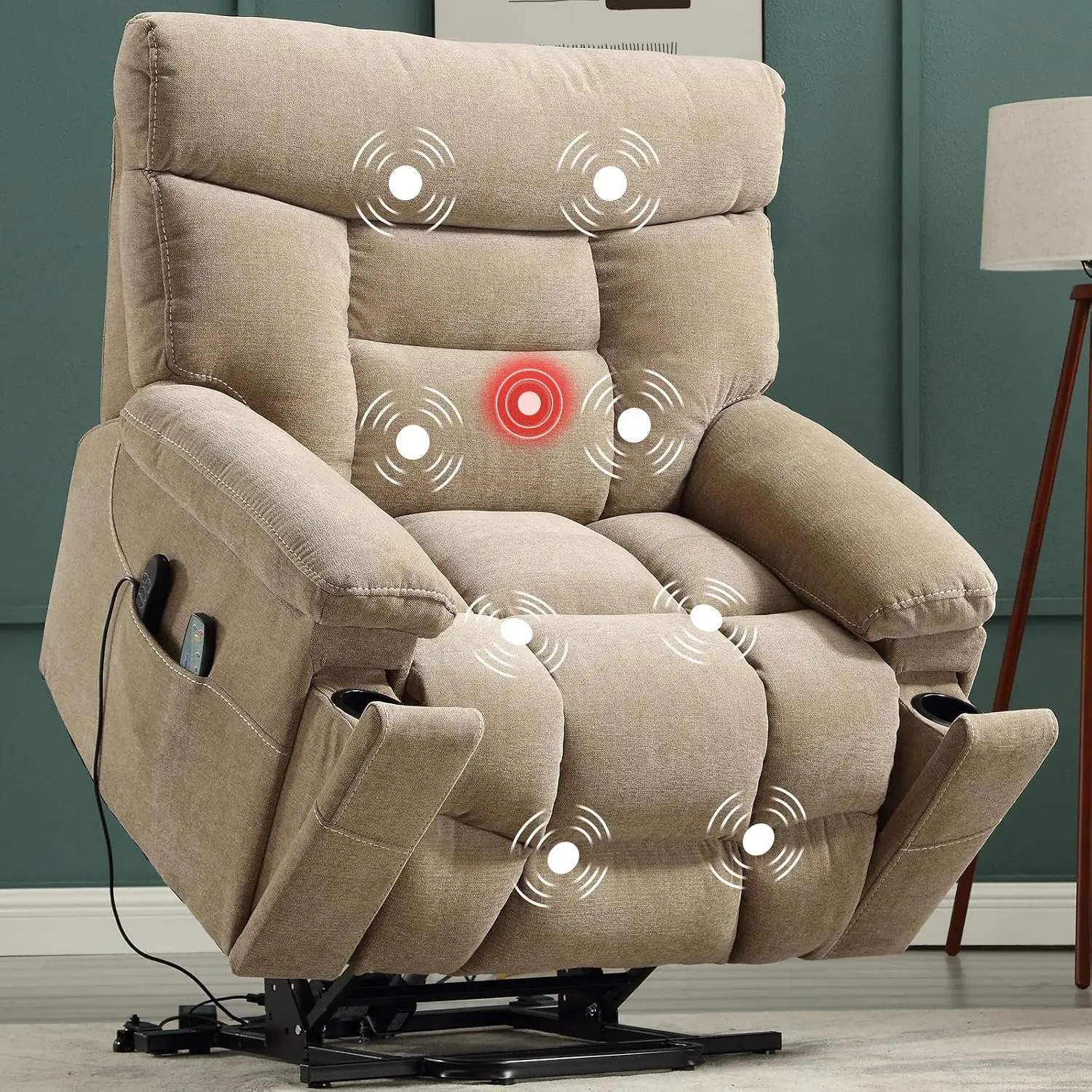 Dual Motor Power Lift Recliner Chair for Elderly, 27